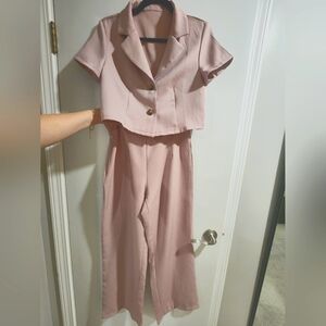 SHEIN Trouser Set, Size M, Mauve